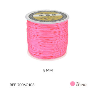 Hilo chino fucsia fluorescente 0.8 mm x90 metros aproximadamente