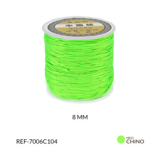 Hilo chino verde neón 0.8 mm rollo x 90 metros aproximadamente
