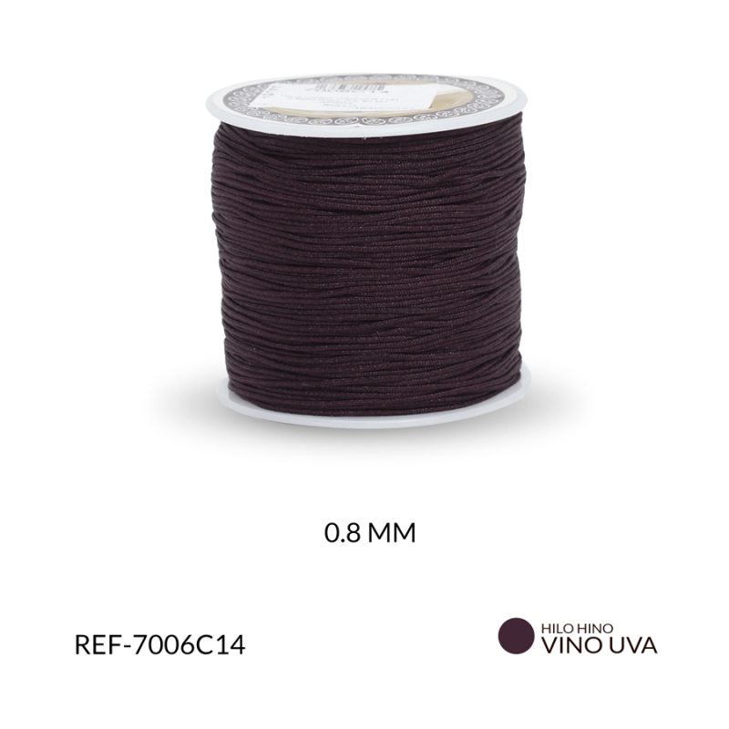 HILO CHINO VINO UVA 0.8MM / ROLLO x  90 MT APROX / Ref-7006C14