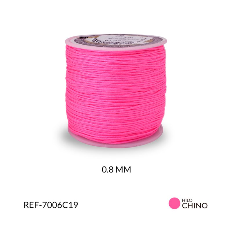 Hilo chino 0.8mm color fucsia / rollo x 90 metros aproximados / Ref-7006C19 / Ref-7006C19