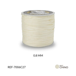 Hilo chino blanco hueso 0.8mm rollo x 90 metros aproximados