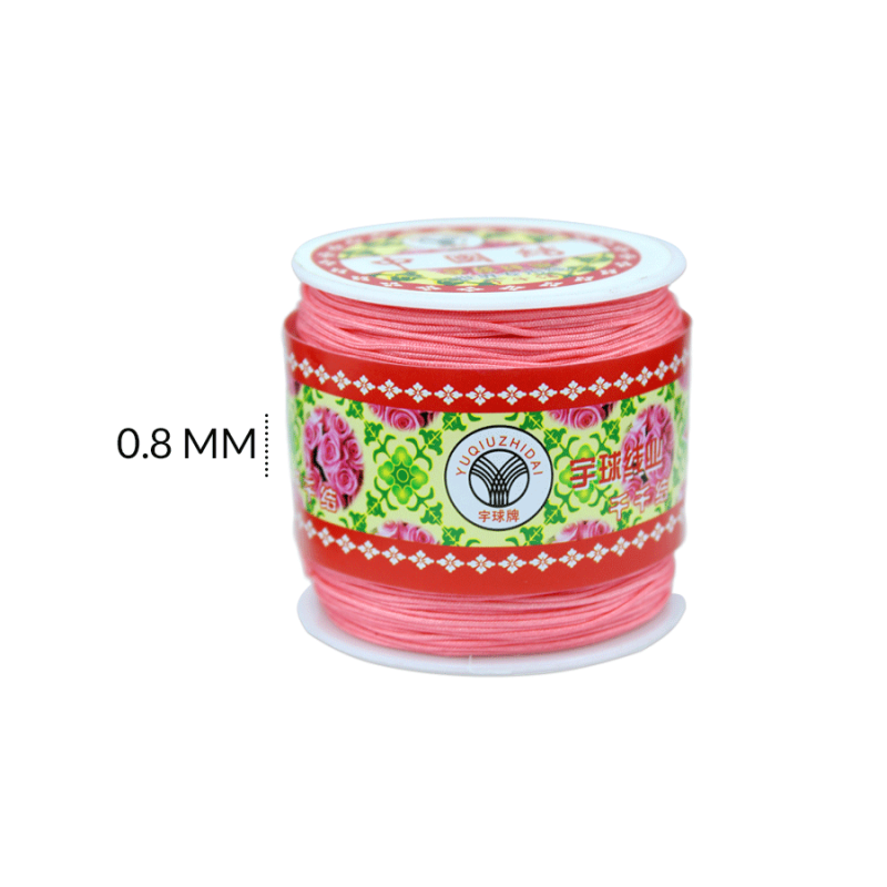 Hilo chino palo de rosa 0.8mm / rollo x 90 mt aprox / REF-7006C30