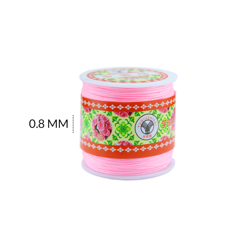 Hilo chino rosado rosa 0.8 MM /rollo x 90 mtr aprox / Ref-7006C4 / Ref-7006C4