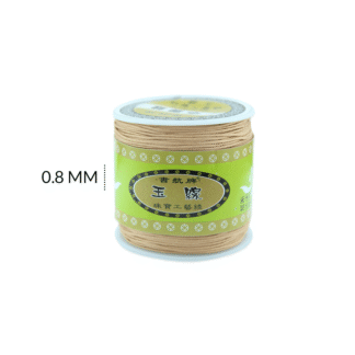 Hilo chino beige 0.8mm rollo x90 metros
