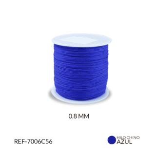 Hilo chino azul rey 0.8mm rollo x90 metros aproximado
