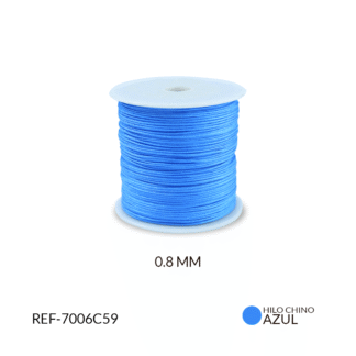 Hilo chino azul hortensia 0.8mm rollo x90 metros