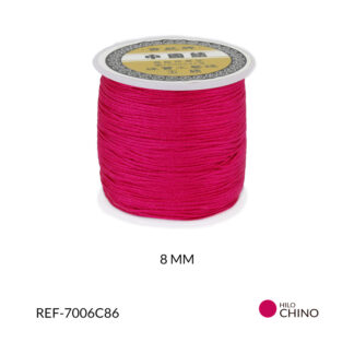 Hilo chino fucsia oscuro 0.8 mm rollo x 90 metros aproximados