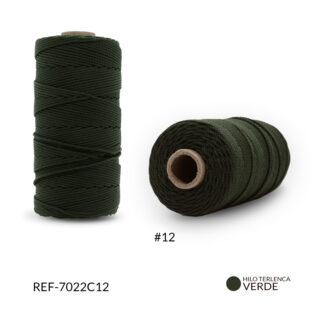 Hilo terlenca verde oscuro #12 / x rollo (100 Grm aproximado) / REF-7022C12
