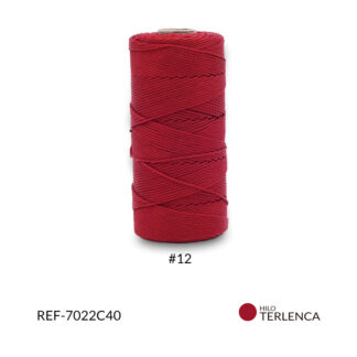 Hilo terlenka rojo vinotinto #12 rollo x100 gramos