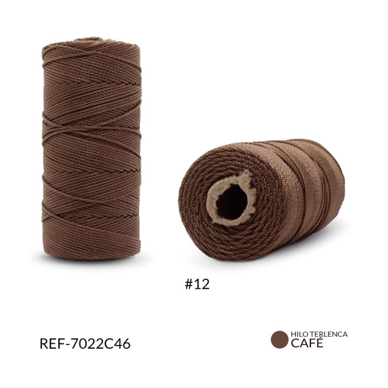 Hilo terlenca #12 color cafe / x rollo (100 grm aproximados) / REF-7022C46