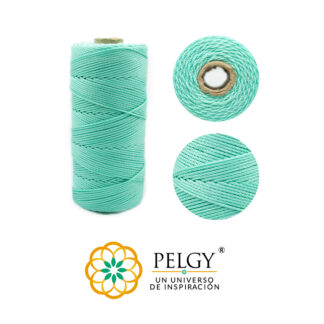 Hilo terlenca verde aguamarina #12 rollo x100 gramos