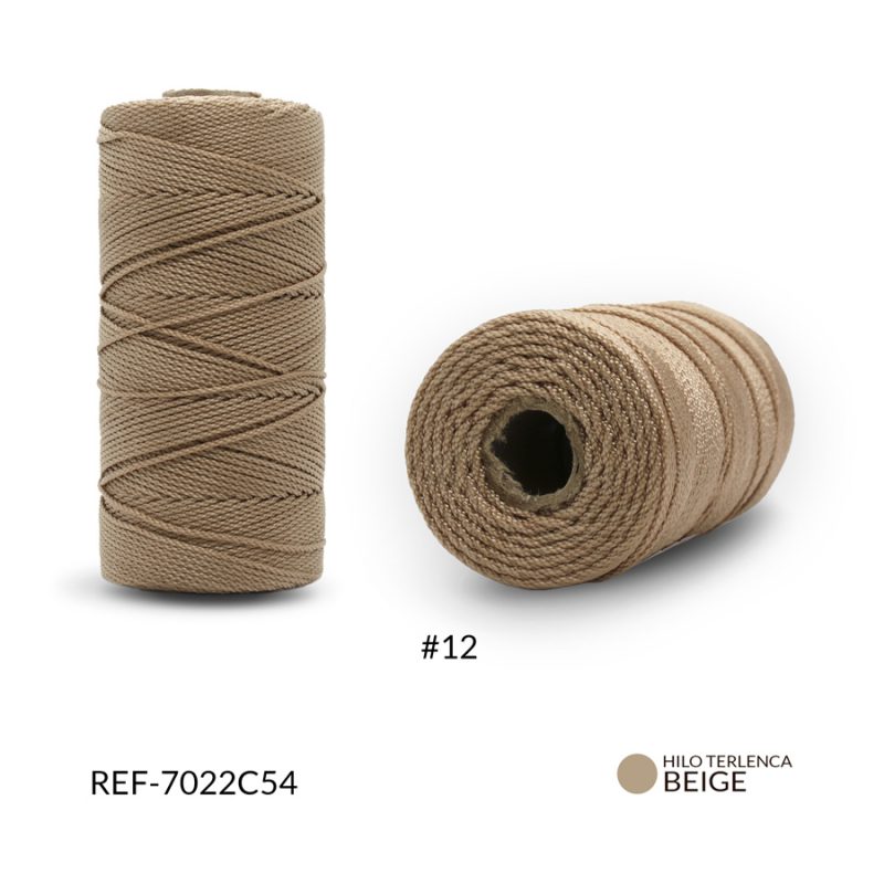 Hilo terlenca #12 color beige x rollo