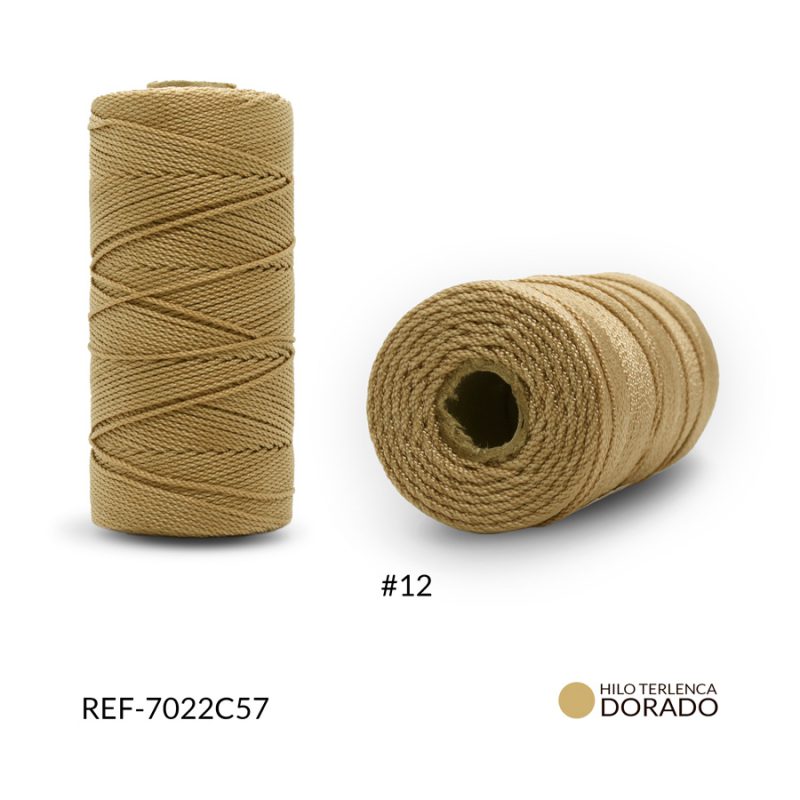 Hilo terlenca dorado oscuro # 12 / x rollo (100 Grm aproximado) / REF-7022C57