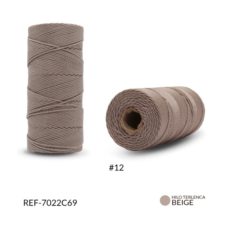 Hilo terlenca beige almendra #12 / x rollo (100 Grm aproximado) / REF-7022C69
