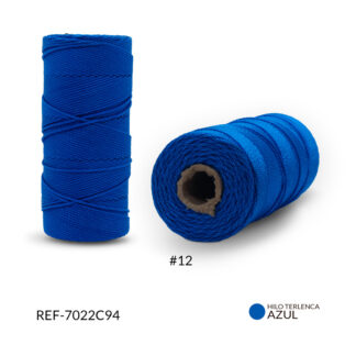 Hilo terlenca azul #12 rollo x100 gramos aproximado