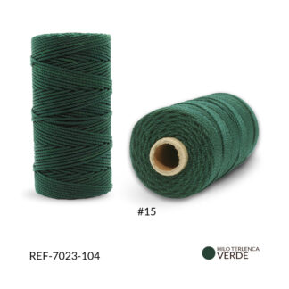 Hilo terlenca verde militar #15 rollo x100 gramos aproximado