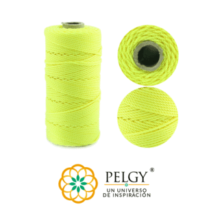 Hilo terlenca amarillo fluorescente #15 rollo x100 gramos