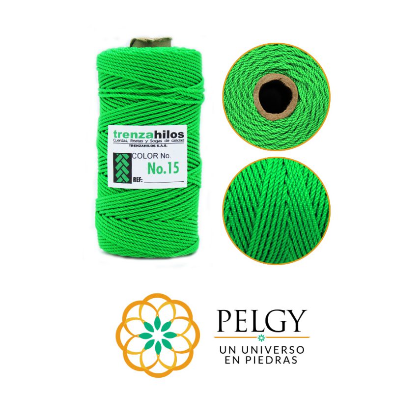 Hilo terlenca #15 verde fluoresente (17) / x rollo / Ref-7023C17 / Ref-7023C17
