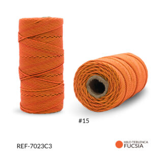 Hilo terlenca naranja #15 rollo x100 gramos