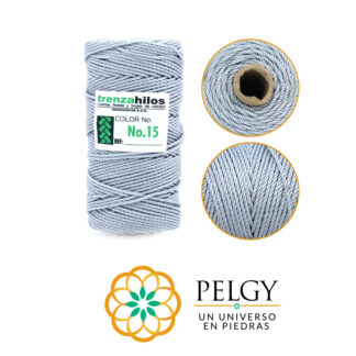 Hilo terlenca gris claro #15 rollo x100 gramos