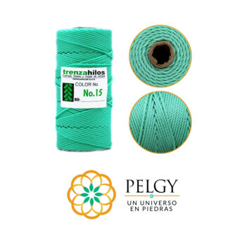 Hilo terlenca verde aguamarina #15 rollo x100 gramos