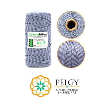 Hilo terlenca gris oscuro #15 rollo x100 gramos