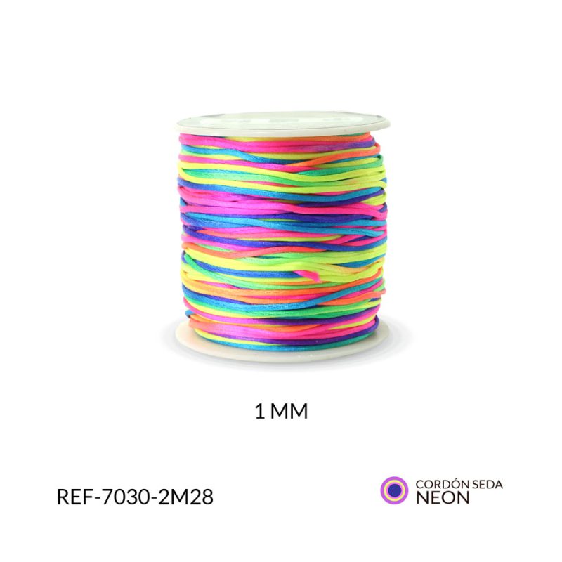 CORDON SEDA MATIZADO NEON 1MM / ROLLO x 70 metros aprox / Ref-7030-2M28
