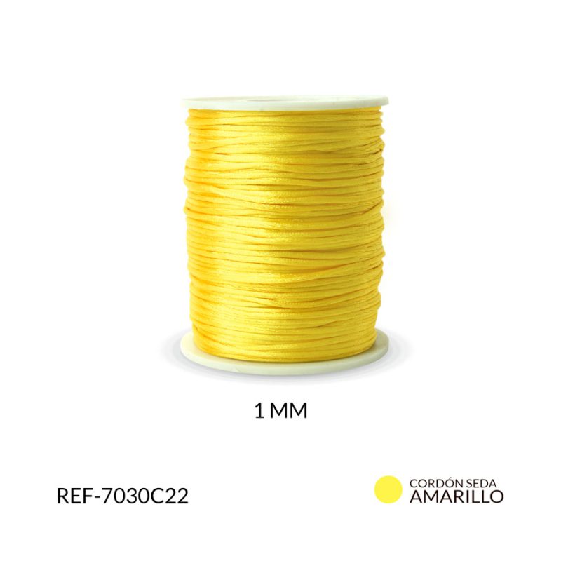 CORDON SEDA AMARILLO 1MM/  ROLLO x 90 MT APROX / Ref-7030C22