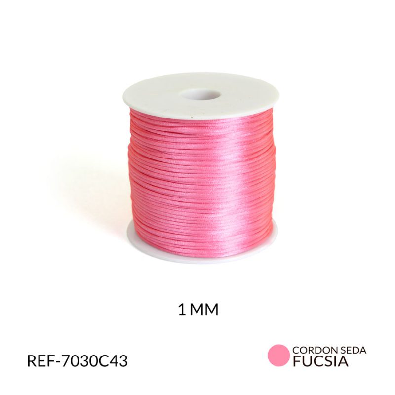 CORDON SEDA FUCSIA C 1MM / ROLLO x 90MT APROX / Ref-7030C43