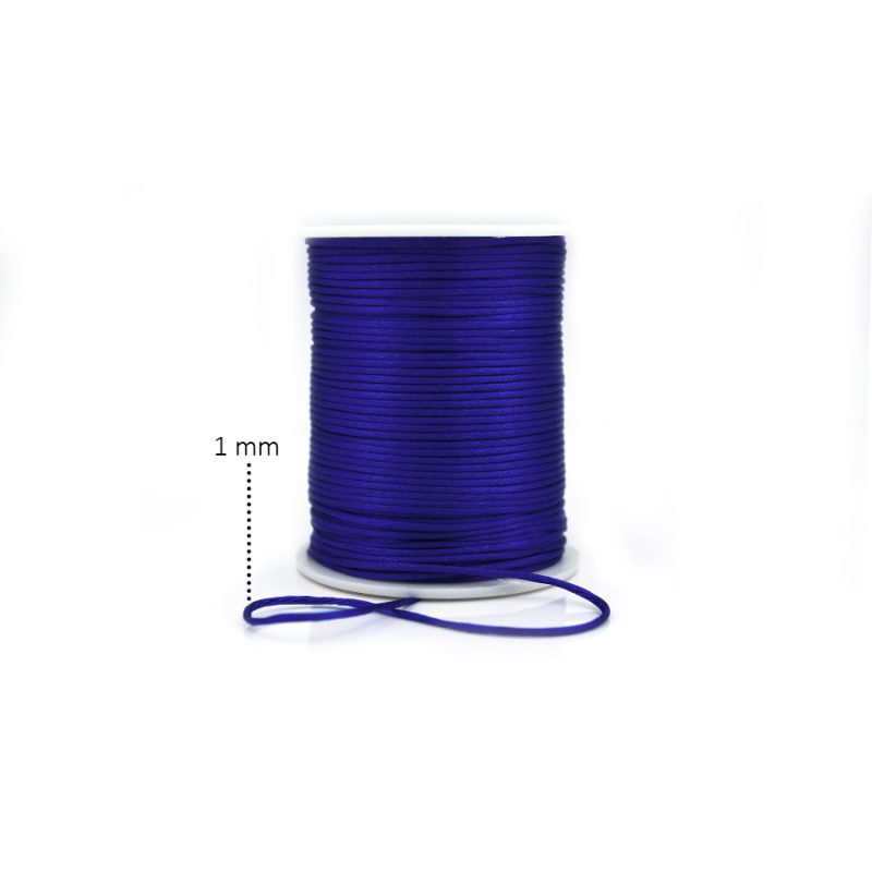 CORDON SEDA AZUL R 1MM / x ROLLO 90 MT APROX / ref - 7030C56