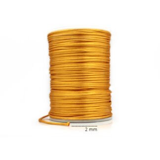 Cordón seda miel 2mm rollo x130 metros