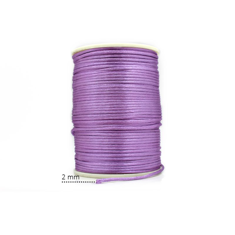 Cordón seda morado lila 2mm /rollo x 130 metros aprox / Ref-7040C31 / Ref - 7040C31