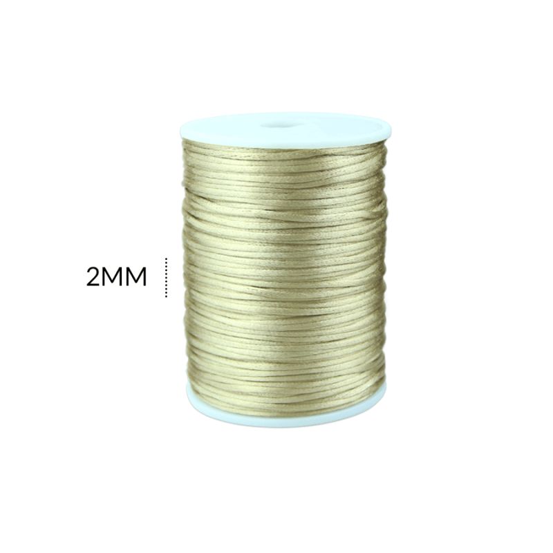 CORDON SEDA BEIGE 2MM / rollo x 130 mtr aprox / Ref-7040C54