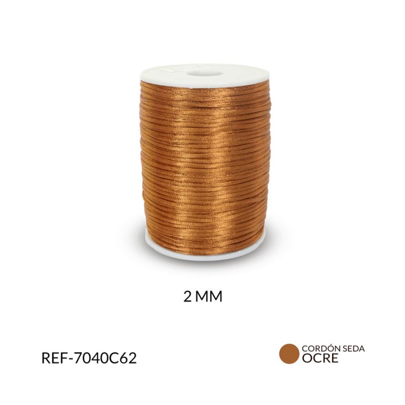 CORDON SEDA OCRE 2 MM / ROLLO x 130 APROX / Ref-7040C62