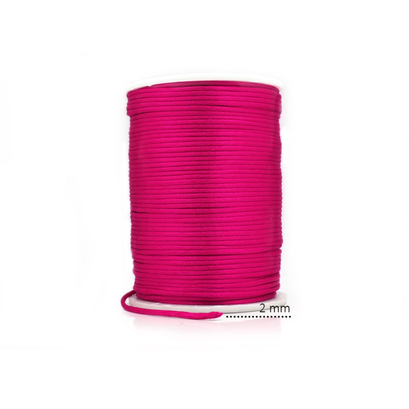 CORDÓN SEDA FUCSIA O (86) 2 MM / X ROLLO 130 MTR APROX / REF - 7040C86 / ref - 7040C86