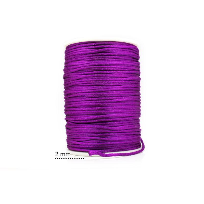 CORDÓN SEDA MORADO V  2 MM / rollo x 130 metros aprox / Ref-7040C91