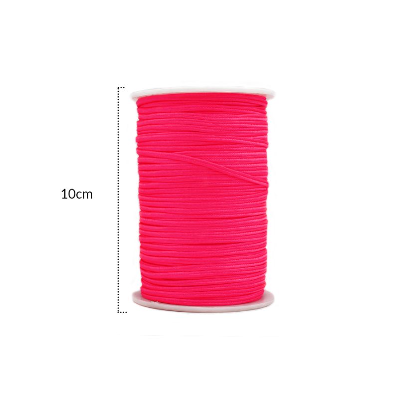 CORDÓN PLANO SOUTACHE FUCSIA FLUORECENTE 3MM / x rollo de 100metros aproximadamente / REF-7050C18 / REF-7050C18