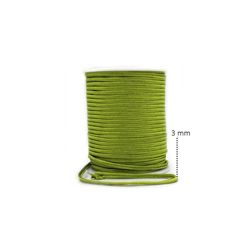CORDÓN PLANO SOUTACHE VERDE 3MM / x rollo de 50metros aproximadamente / REF-7051C42 / REF-7051C42