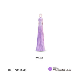 Borla hilo cordón morada lila 9cm paquete x2 unidades