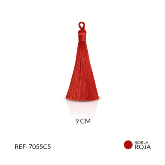 Borla hilo rojo 9cm x par