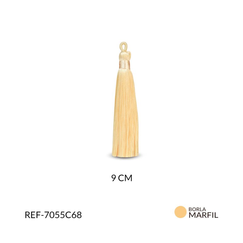 BORLA MARFIL O HILO CORDON 9CM / x PAR / Ref-7055C68