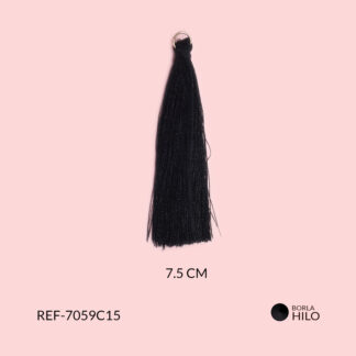 Borla hilo negro 7.5cm paquete x2 unidades