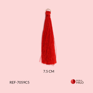 Borla hilo roja 7.5cm paquete x2 unidades