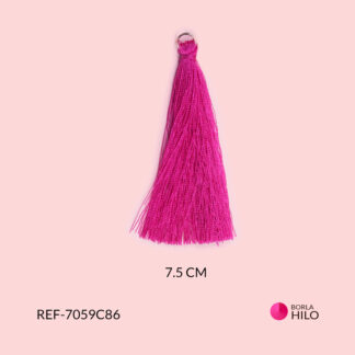Borla hilo fucsia 7.5cm paquete x2 unidades