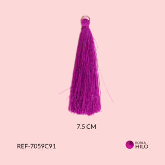 Borla hilo morado V hilo 7.5cm paquete x2 unidades