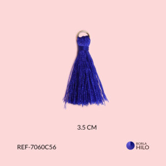 Borla hilo azul rey 3.5cm paquete x2 unidades