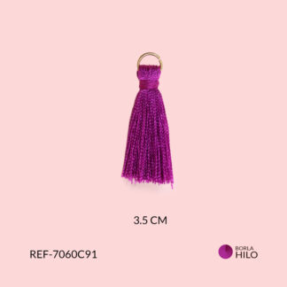 Borla morado violeta hilo 3.5cm x 2und