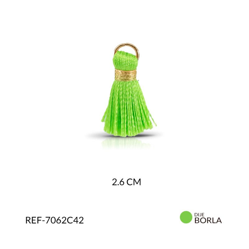 Borla mini verde 2.6 cm x par