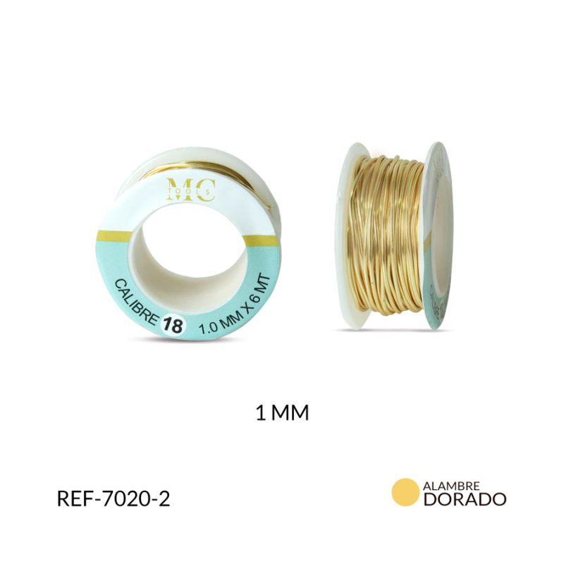 Alambre Joyeria Golfi MC TOOLS #18  1.0MM / Rollo x 6 metros aprox / Ref-7080-2 / REF-7080-2