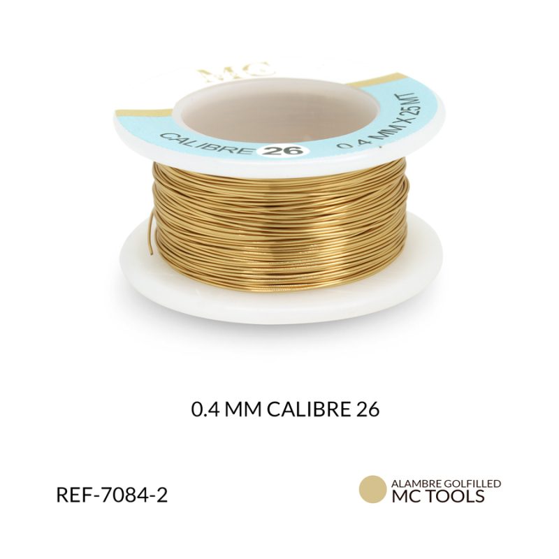 Alambre joyeria golfi Mc Tools #26 dorado / x rollo 25 metros aprox / Ref-7084-2 / REF-7084-2
